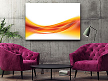 Oanžový obraz Vlna zs1123